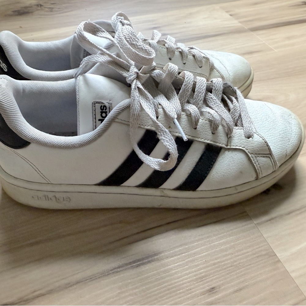 Adidas Classic White and Black Sneakers